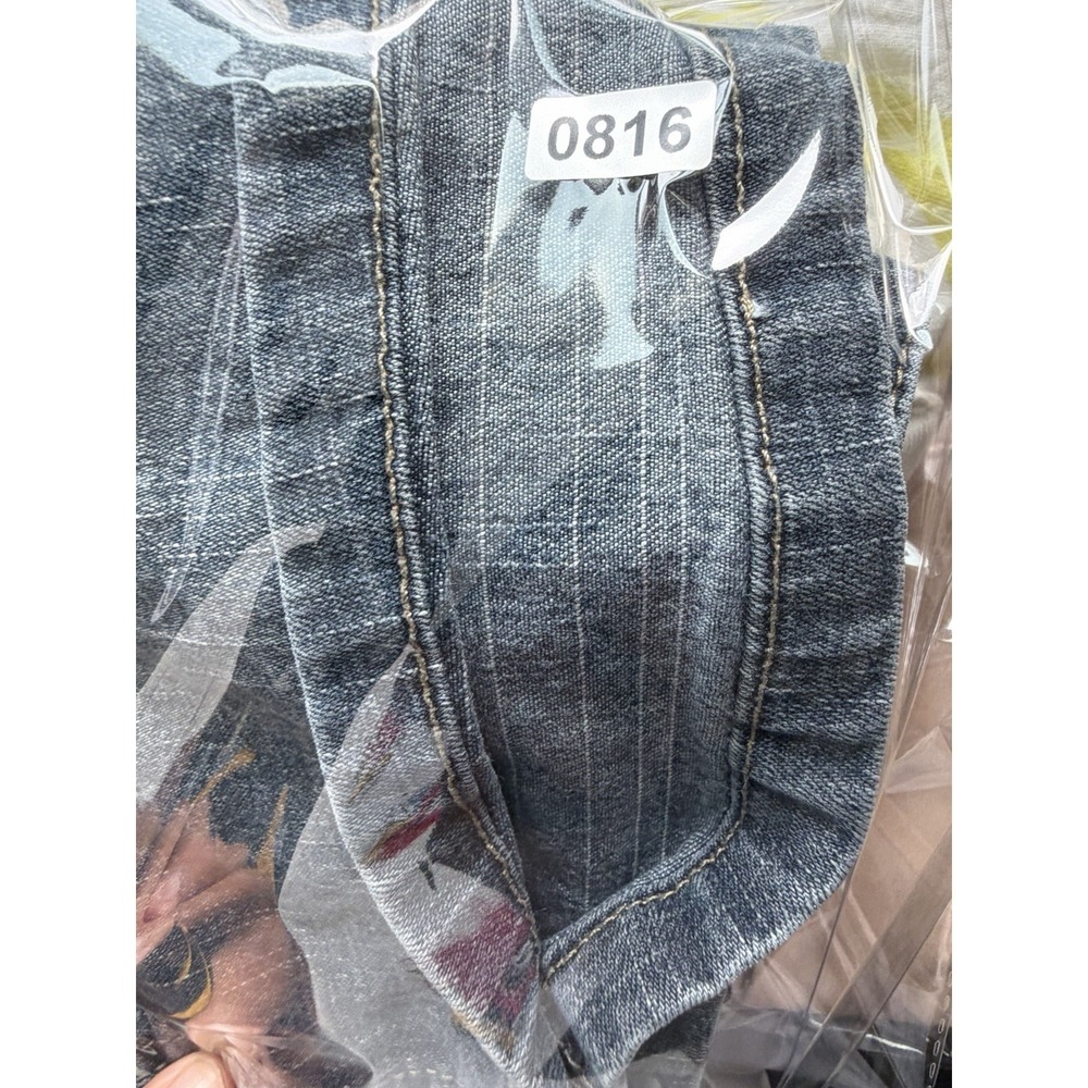 Y2K Dutchess Jeans Denim Micro Mini Skirt Studded Low Rise Sexy Club Size 5 - Picture 8 of 10